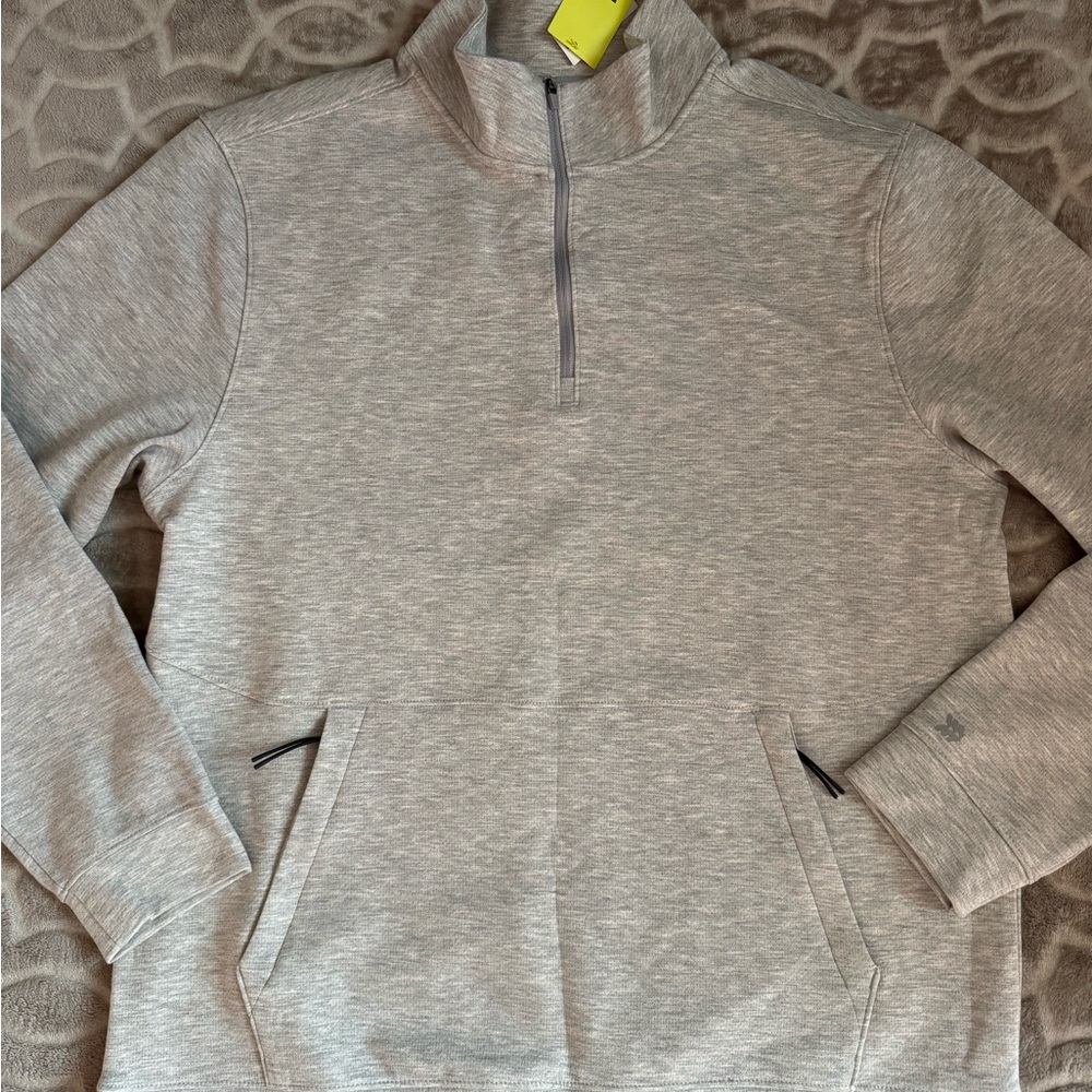 All In Motion Men's Half Zip Fleece Sweatshirt Heather Gray size M